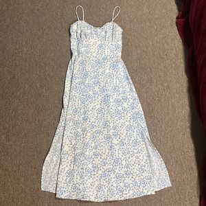 Blue white floral dress
